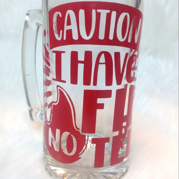 Glass Beer Mug heavy clear Custom Design Red 26.5oz Unisex Personalized - Picture 5 of 7